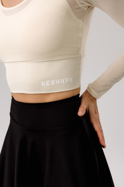 Кофта с сеткой и поддерживающим топом