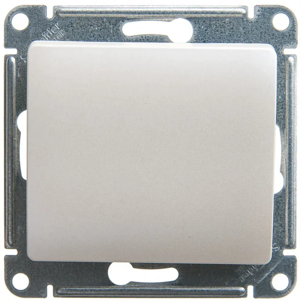 GLOSSA 1-клавишный ВЫКЛЮЧАТЕЛЬ КНОПОЧНЫЙ, сх.1, 10А, механизм, ПЕРЛАМУТР