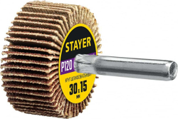 Круг шлифовальный лепестковый на шпильке STAYER P120, 30x15 мм 36606-120