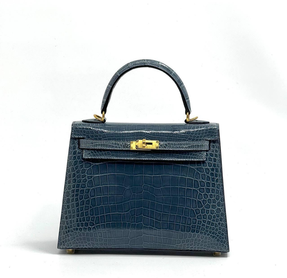 Сумка Hermes из кожи крокодила 25 см