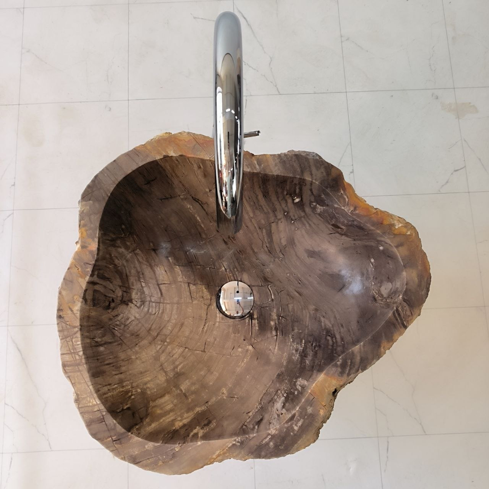 Раковина напольная из окаменелого дерева ODN-04182 (57*51*90)