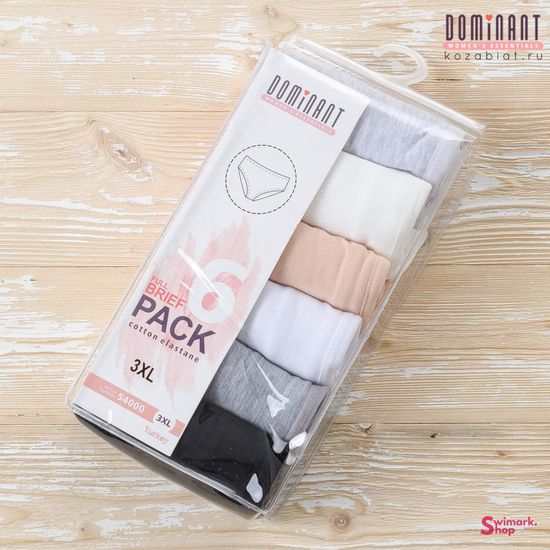 Трусики женские DOMINANT 54000-21, FULL BRIEF, 6 шт. в уп.