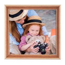 Фоторамка Светосила С20 25х25 деревянная из сосны цвет натуральный с затемнением со стеклом | Деревянные со стеклом