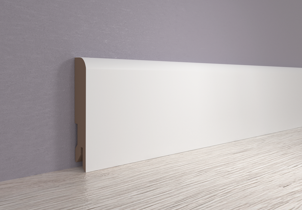 Плинтус МДФ ламинированный Лука Пл 80 МДФ.2400.24116 белый 16x80х2400 мм