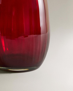 ZARA HOME РЕЛЬЕФНЫЙ РОЖДЕСТВЕНСКЙ БОКАЛ, КРАСНЫЙ