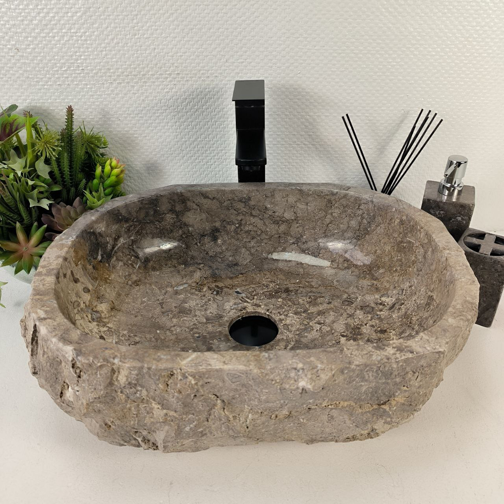 Раковина из мрамора Erozy Grey EM-65560 50*39*15 0887