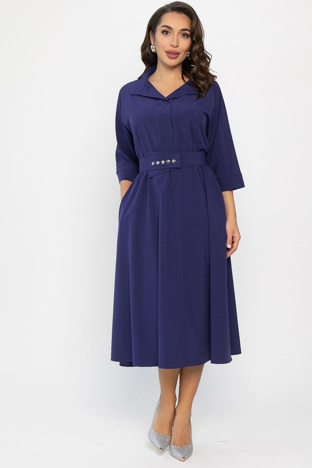 Платье с поясом Доминанта НЬЮ (чернильно-синий) П14343-16М LT Collection