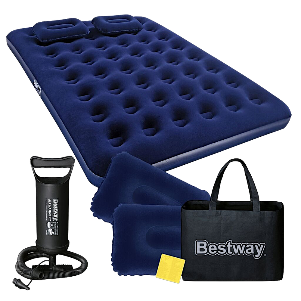 Кровать надувная Bestway 67374 Horizont 203х152х22 + руч.насос, 2 подушки