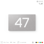 Табличка с номером 47 на дверь квартиры, для офиса, кабинета, аудитории, склада, серая 120х70 мм, Айдентика Технолоджи