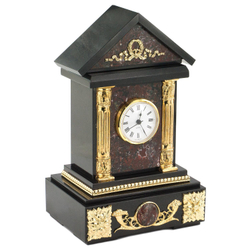 Часы "Домик" креноид долерит бронза 190х150х310 мм 5000 гр. R120187