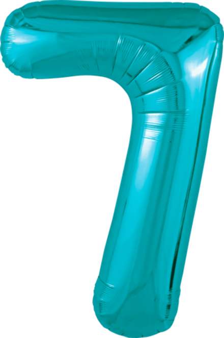 Шар (40""/102 см) Цифра, 7 Slim, Океан, 1 шт. в упак. г74