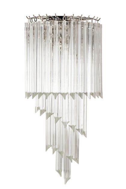 Бра настенное для спальни 60x30см Garda Decor xром со стеклянным декором