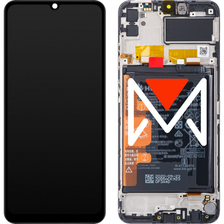 Huawei Y6p (MED-LX9 MED-LX49) / Honor 9A (MOA-LX9N) - Дисплейный модуль в сборе с Аккумулятором (в рамке) (АСЦ)