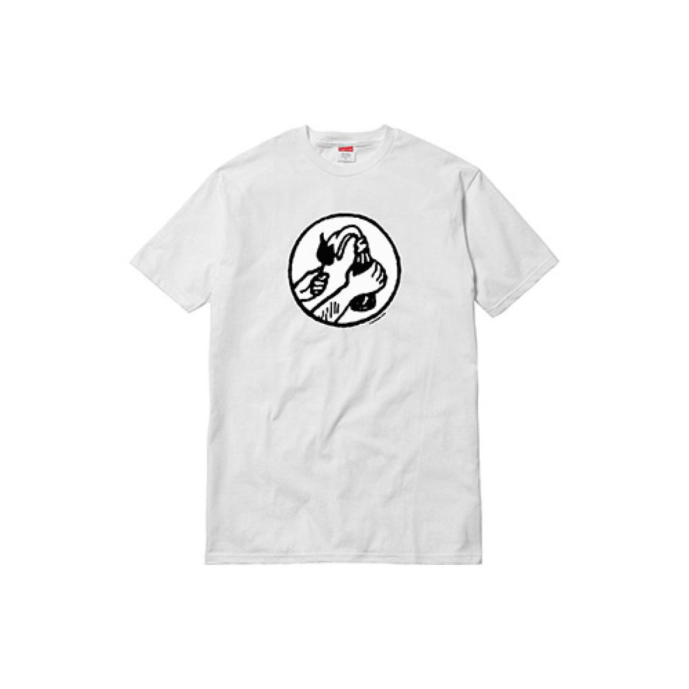 Supreme SS18 Molotov Tee White T