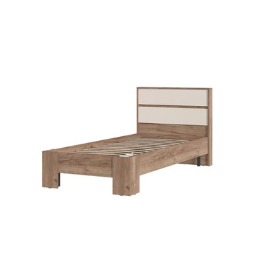 Хелен КР 01 Кровать 90 с ортопедом Дуб крафт табачный / Кашемир