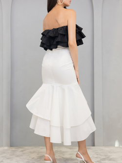 Шелковый топ с рюшами