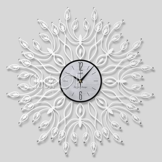 Настенный часы "Flower tale-белые"