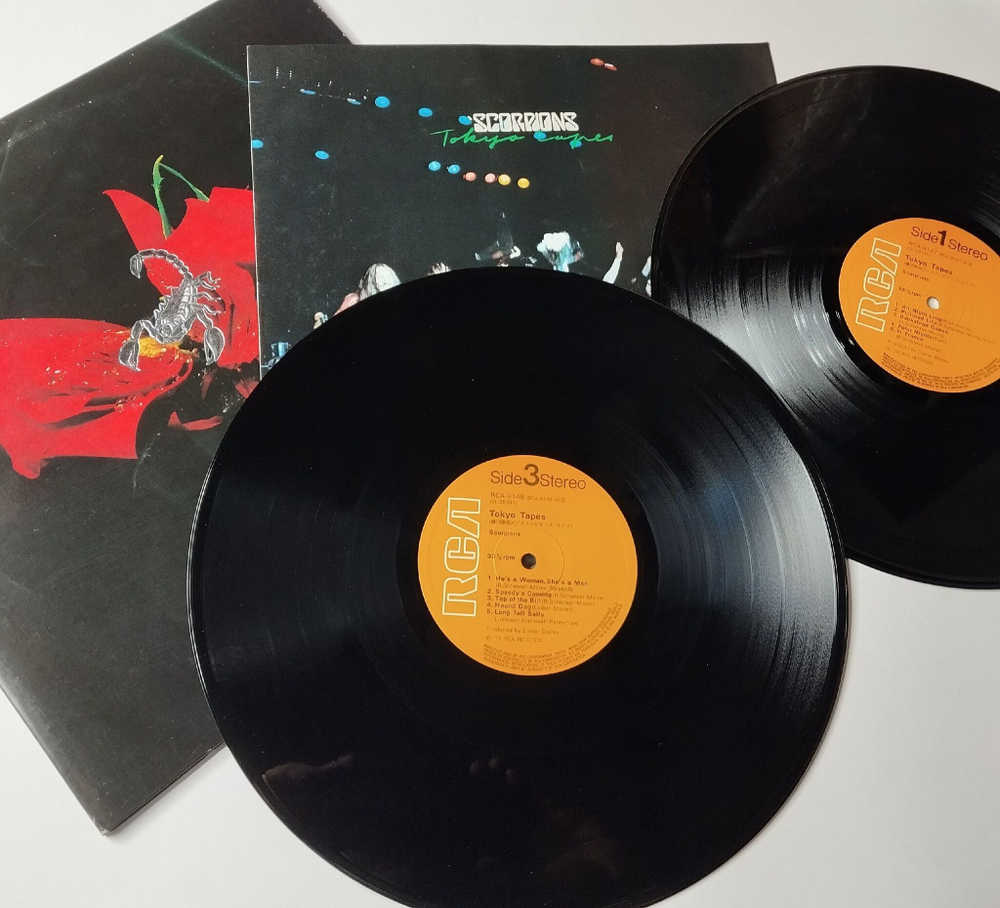 Винтажная виниловая пластинка LP Scorpions Tokyo Tapes (Japan 1978) (No Obi) Suspender Love