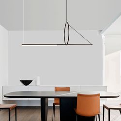 Подвесной светильник SUSPENSION CERCLE ET TRAIT – GRAPHITE SATINE L120