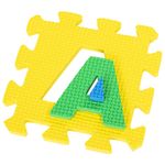 Коврик-пазл напольный 1,2х0,6 м, мягкий, "Алфавит", 32 элемента 15х15 см, толщина 1 см, ЮНЛАНДИЯ, 664656