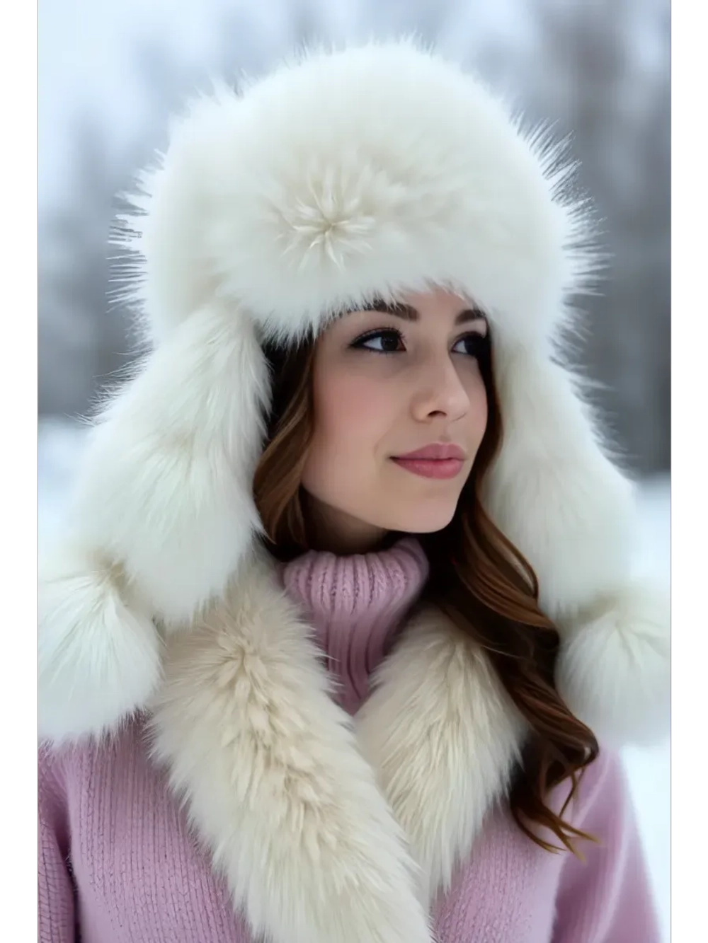 шапка ушанка зимняя меховая с флисом теплая стильная