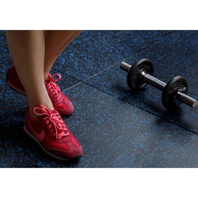 Покрытие из резиновой крошки Праймпол, 50х50х2,5 см от 1 до 100м2 Сине-черный