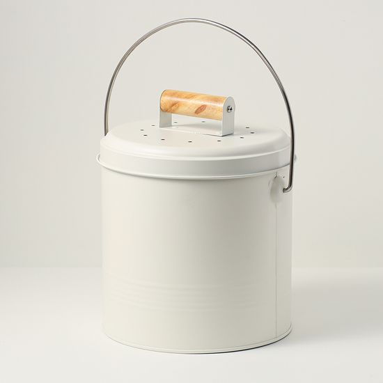 Контейнер для пищевых отходов с фильтром irmel, 3,5 л, молочный