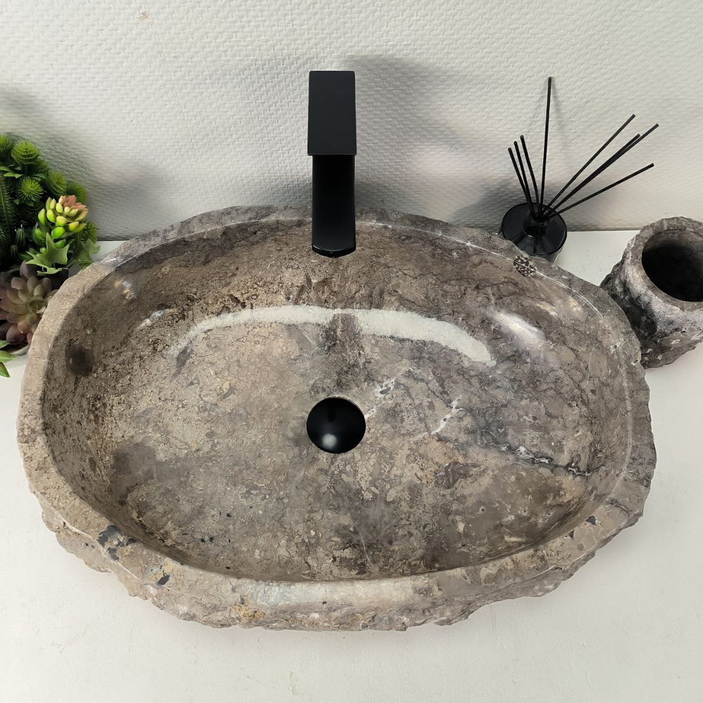 Раковина из мрамора Erozy Grey EM-64974 60*42*16 0888