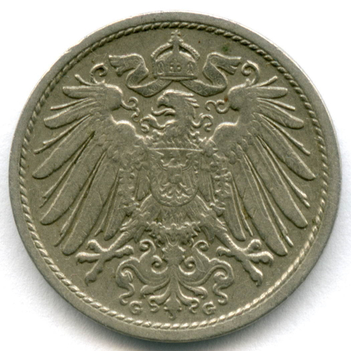 10 пфеннигов 1907 г. G Германия М-н VF-XF