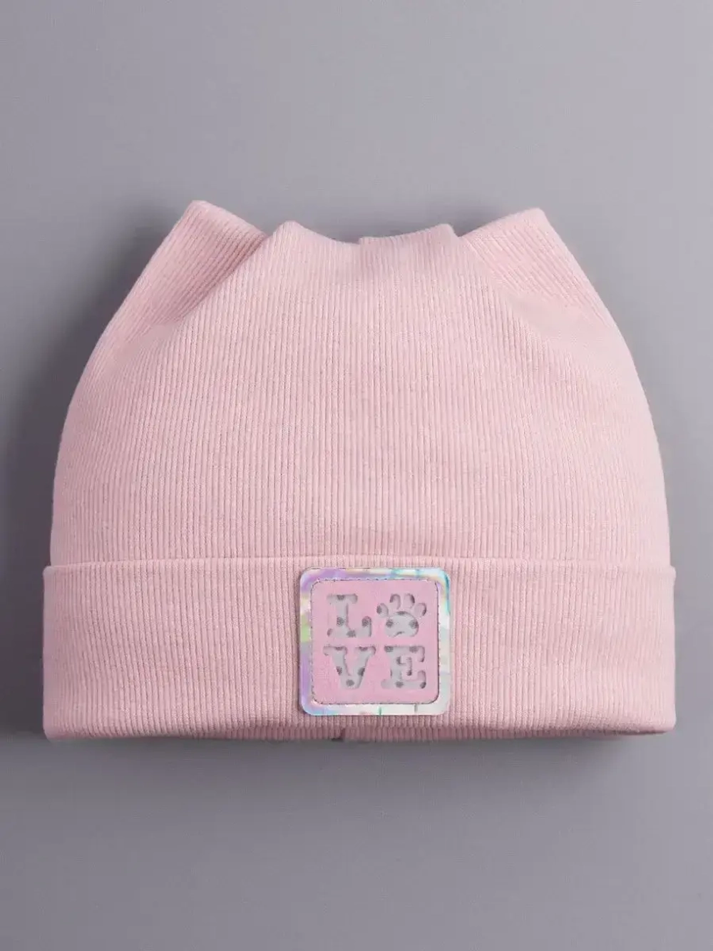 Шапка с ушками трикотажная осенняя