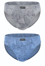 Набор из 2 трусов-слипов с рисунком - серых и голубых (Размер: M) (Цвет: серый с голубым)
