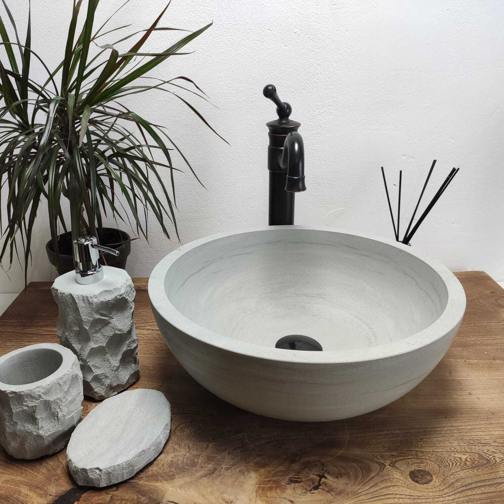 Раковина из андезита Bowl Blue Kecil Small BA-60973 40*40*15