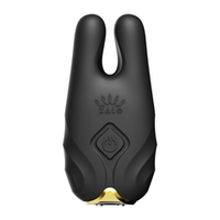 Черные виброзажимы на соски с пультом ДУ и управлением через приложение Zalo Nave Vibrating Nipple Clamps Obsidian Black