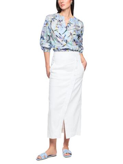 Marc Cain Юбка джинсовая с асимметричным запахом