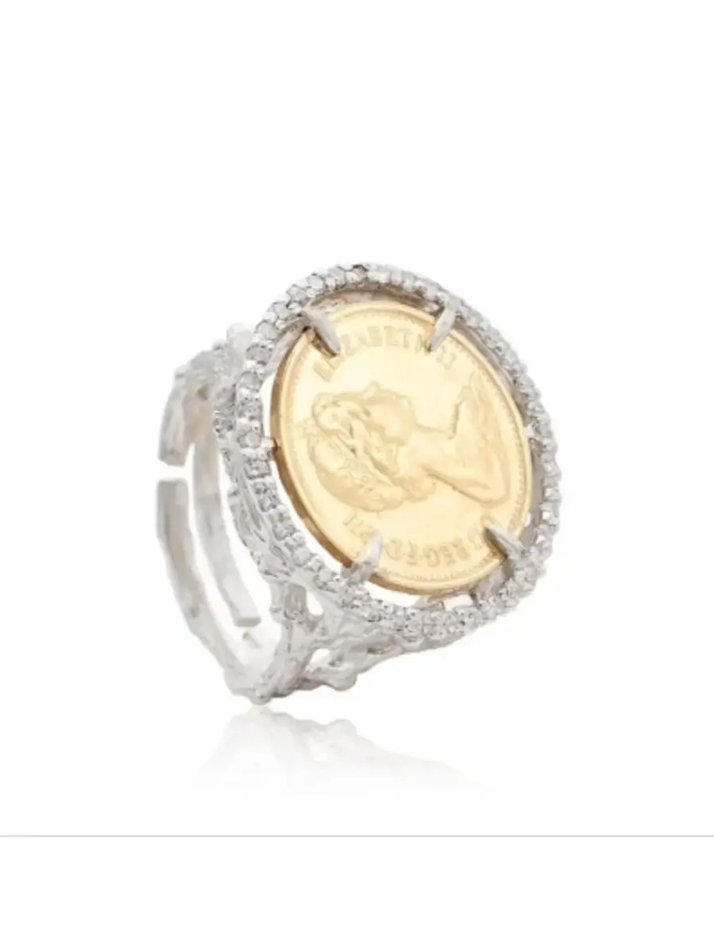 Ювелирное кольцо серебро 925 монета