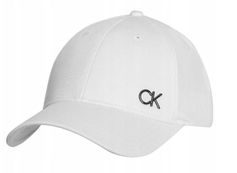 Теннисная кепка Calvin Klein Bombed Metal BB Cap - bright white