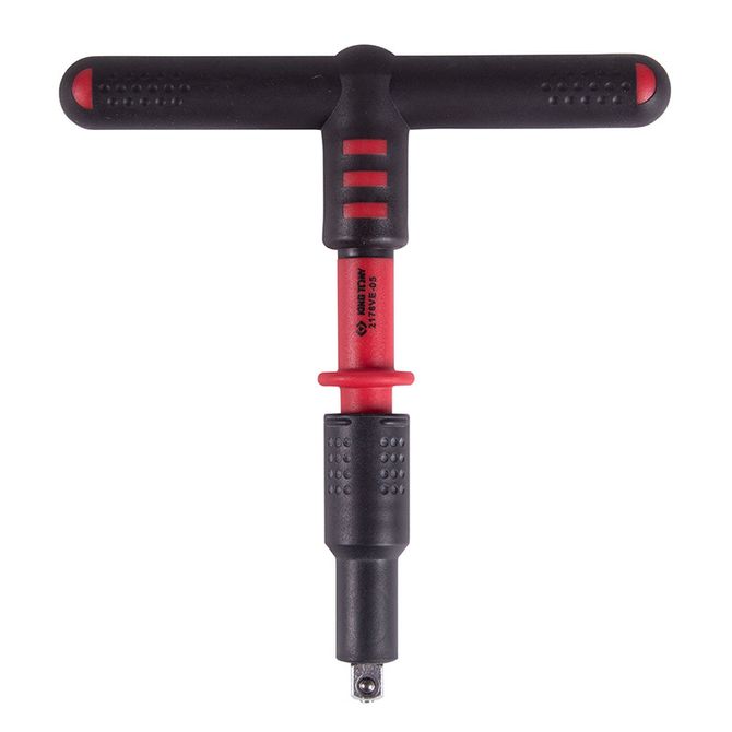 KING TONY (2178VE-05) Вороток диэлектрический 1/4", 125 мм, Т-образный