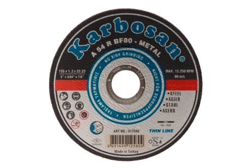Диск отрезной по металлу Karbosan 125х1,2х22 мм