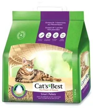 Древесный наполнитель для кошачьего туалета Cat's Best Smart Pellets, комкующийся