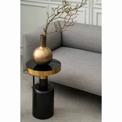 Журнальный столик Froud, Ø35х51 см, черный