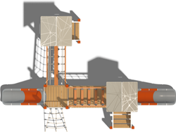Детский городок Тула (стойки дуб, паттерн Vector)