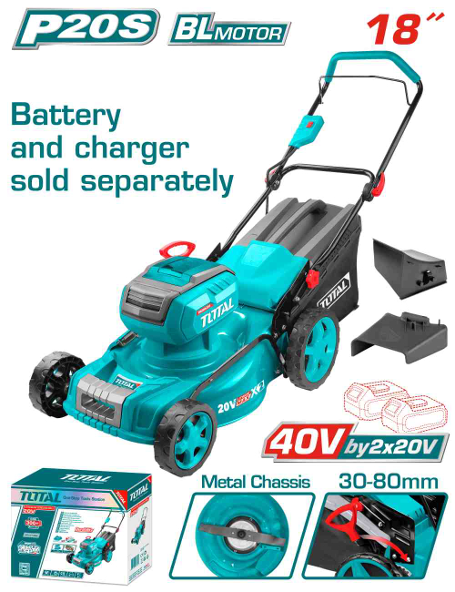 Газонокосилка аккумуляторная TOTAL TSTLI20185 без АКБ
