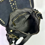 Женская сумка-клатч из натуральной кожи черного цвета