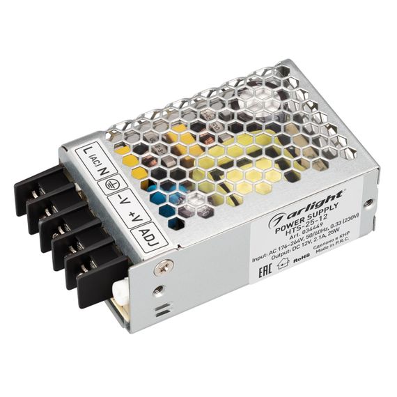 Блок питания HTS-25-12 (12V, 2.1A, 25W) Arlight 034449