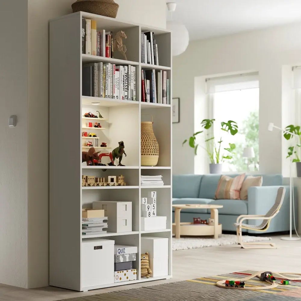 Открытый шкаф - VIHALS IKEA/ВИХАЛС ИКЕА, 37х95х200 см, белый