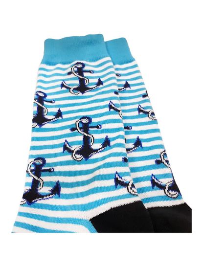 Носки Якоря в моей гавани, р-р 38-45 (светло-голубые полоски)