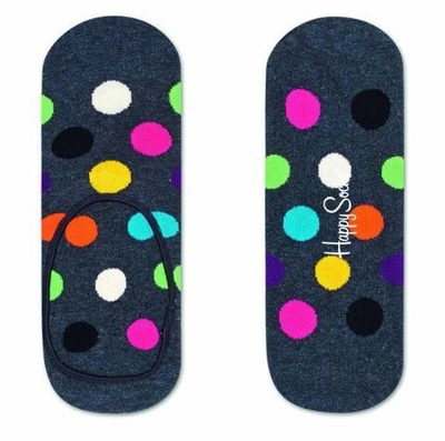 Носки-следки Big Dot Liner Sock в цветной горох (Размер: 29) (Цвет: темно-серый)