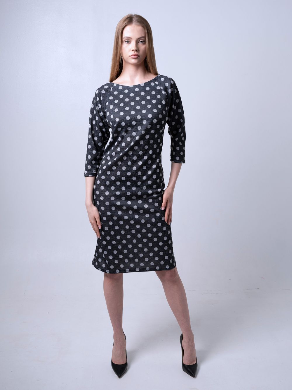 С-323 Платье трикотажное офисное