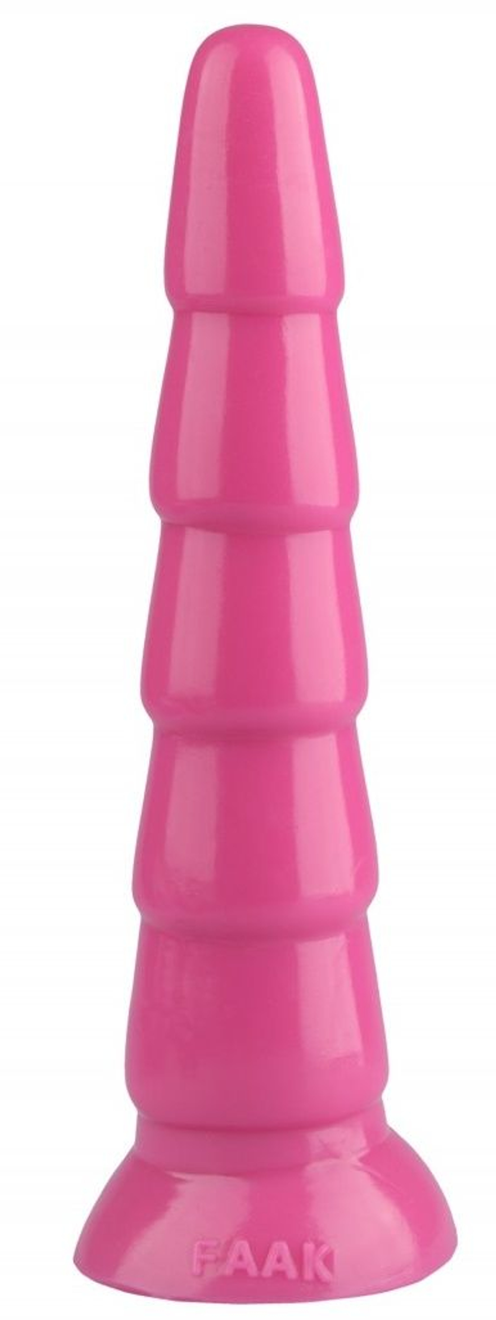 Розовый анальный рельефный стимулятор - 27 см. (Цвет: розовый)