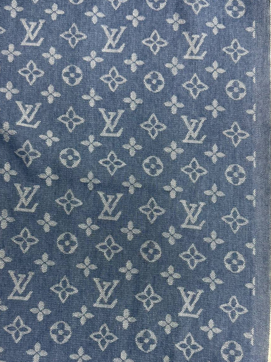 Джинс жаккард голубой, буквы VL BST3848